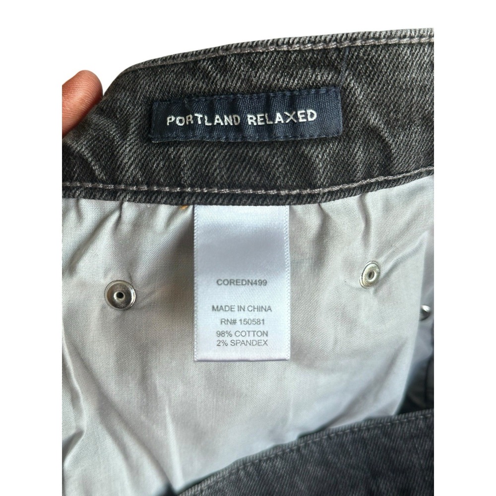 Flag & Anthem Men's 5-Pocket Denim BLACK Beckett Wash‎  42/32 Portland Relaxed - Picture 10 of 10